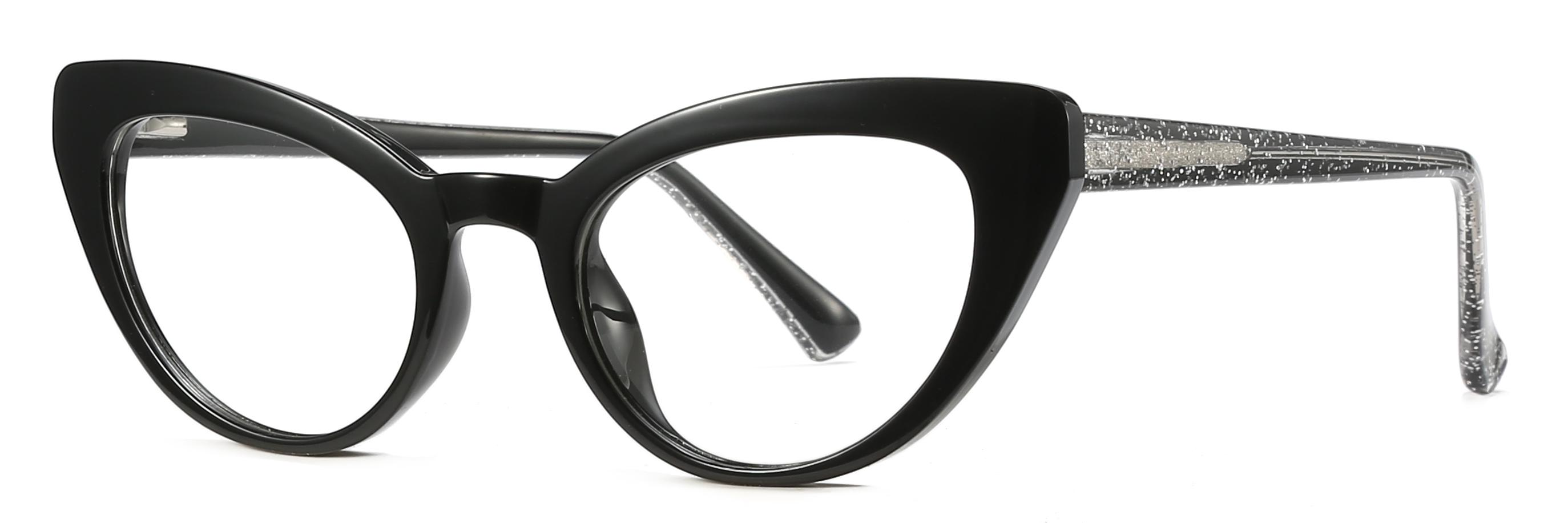 Productos listos Forma de ojo de gato TR90+CP Women Marco óptico #2012