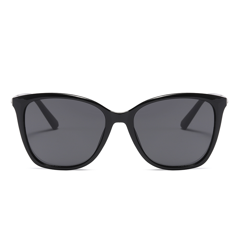 MARCO LANGRA Forma de ojo de gato Decoración de diamantes de diario gafas recicladas PC Polarizadas Gafas de sol #81586