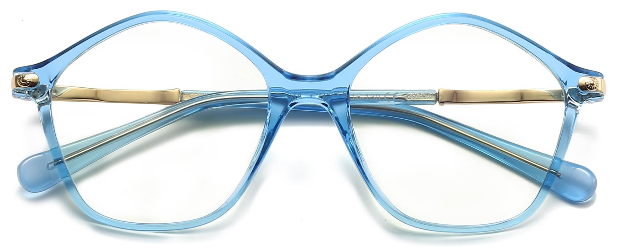 Diseño de stock Forma geométrica marco lentes de luz azul bisagra de resorte metal+tr90 niños marcos ópticos #20204