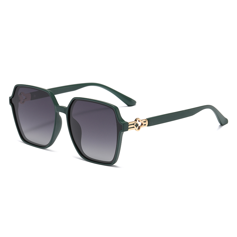 Stock Gran cuadro cuadrado Decoración de metal Mujeres UV400 Protección TR90 Gafas de sol #81802